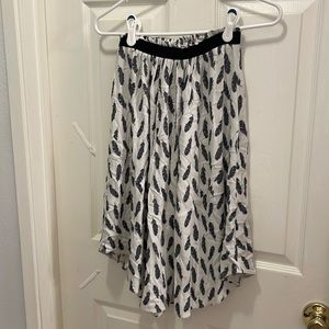 Feather Midi Skirt